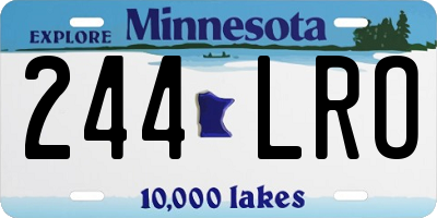 MN license plate 244LRO