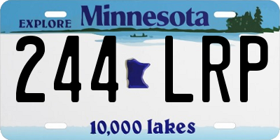 MN license plate 244LRP