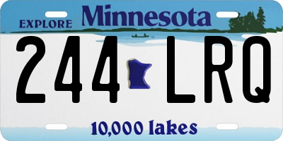 MN license plate 244LRQ