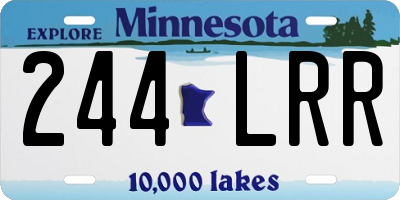 MN license plate 244LRR