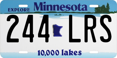 MN license plate 244LRS
