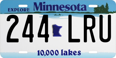 MN license plate 244LRU