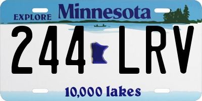 MN license plate 244LRV
