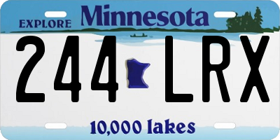 MN license plate 244LRX