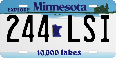MN license plate 244LSI