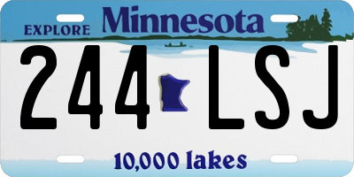 MN license plate 244LSJ