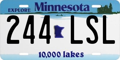 MN license plate 244LSL