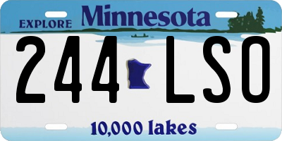 MN license plate 244LSO