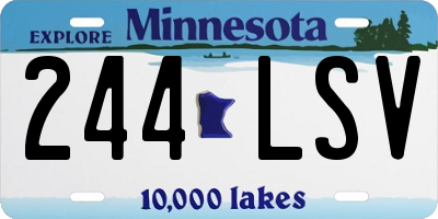 MN license plate 244LSV