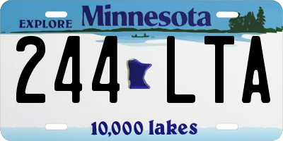 MN license plate 244LTA