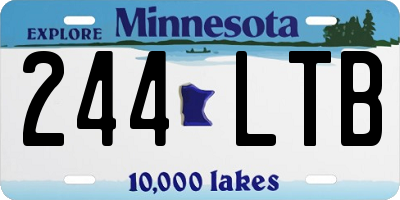 MN license plate 244LTB