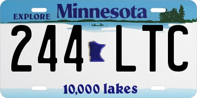 MN license plate 244LTC