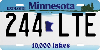 MN license plate 244LTE