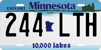 MN license plate 244LTH