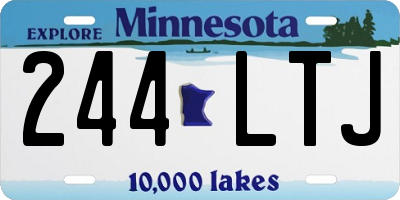 MN license plate 244LTJ