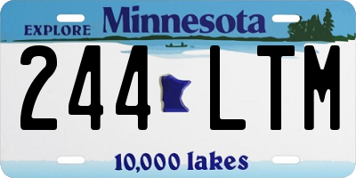 MN license plate 244LTM