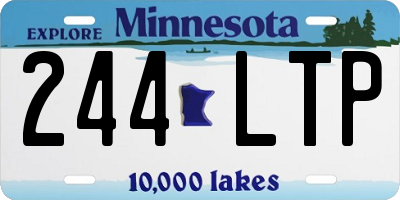 MN license plate 244LTP