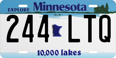 MN license plate 244LTQ