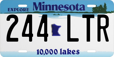MN license plate 244LTR