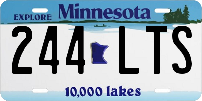MN license plate 244LTS