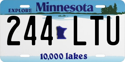 MN license plate 244LTU