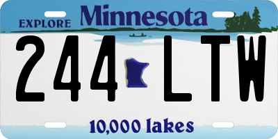 MN license plate 244LTW