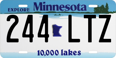 MN license plate 244LTZ