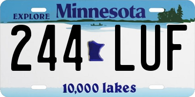 MN license plate 244LUF
