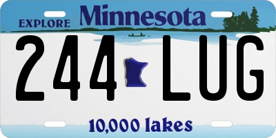 MN license plate 244LUG