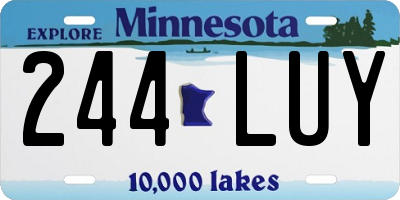 MN license plate 244LUY