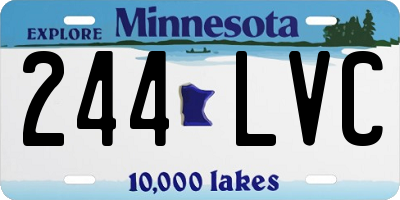 MN license plate 244LVC