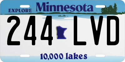 MN license plate 244LVD