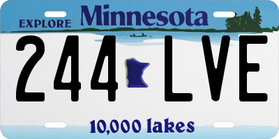 MN license plate 244LVE