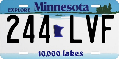 MN license plate 244LVF