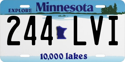MN license plate 244LVI