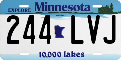 MN license plate 244LVJ
