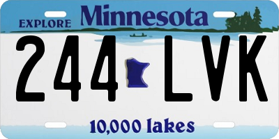 MN license plate 244LVK