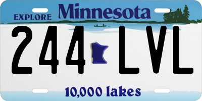 MN license plate 244LVL
