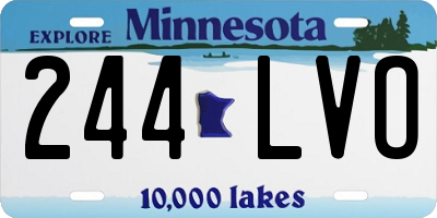 MN license plate 244LVO