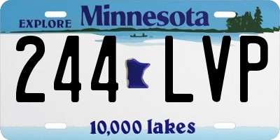 MN license plate 244LVP