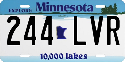 MN license plate 244LVR