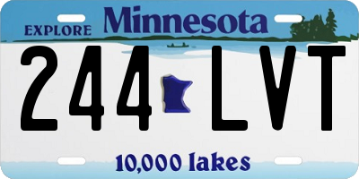 MN license plate 244LVT