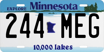 MN license plate 244MEG