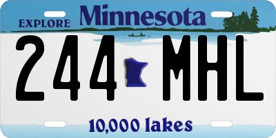 MN license plate 244MHL