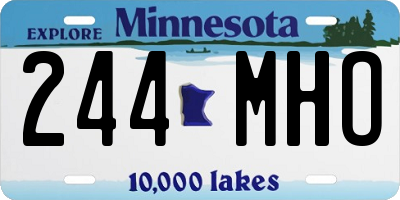 MN license plate 244MHO