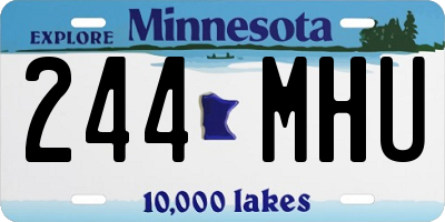 MN license plate 244MHU