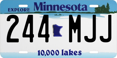 MN license plate 244MJJ