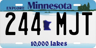 MN license plate 244MJT
