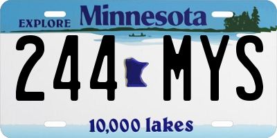 MN license plate 244MYS