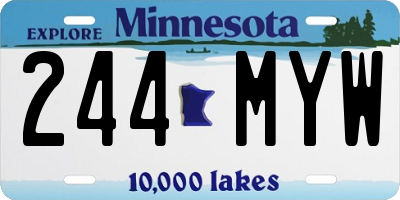 MN license plate 244MYW